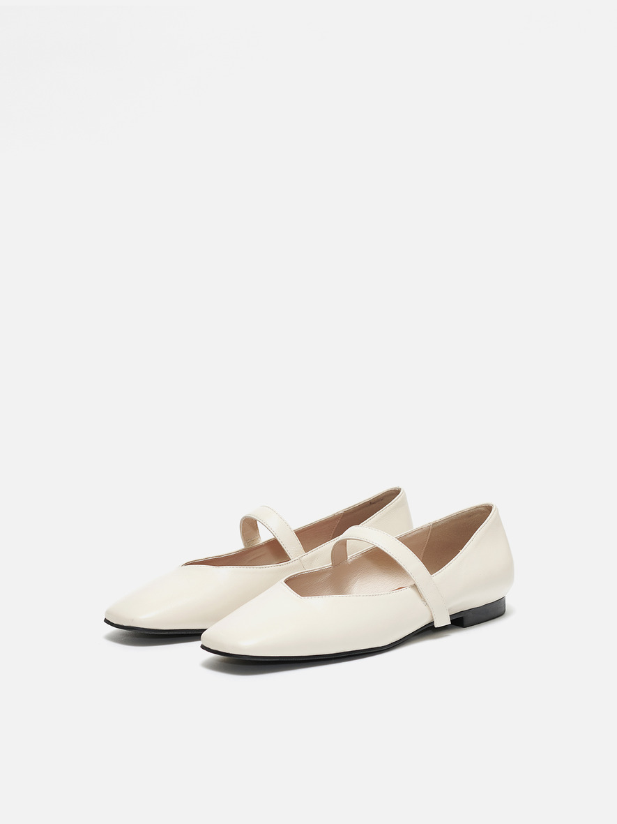 Rowie Mary jane shoes Leather Ivory,로서울