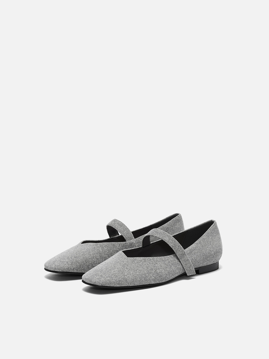 Rowie Mary jane shoes Ecoclean Light gray,로서울